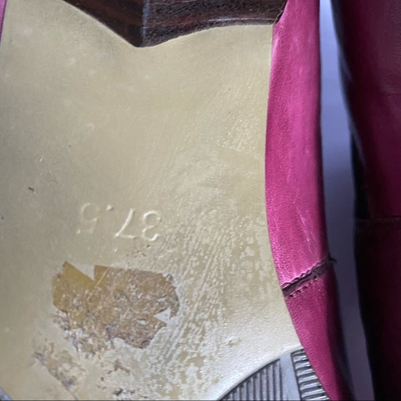 Vintage leather pumps in unique merlot colour 37.5 - Picture 5 of 10